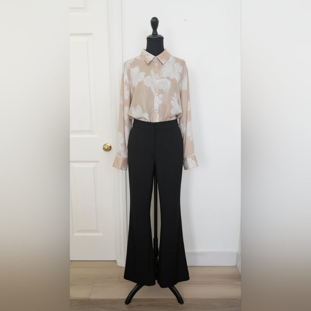 ZARA - (M/L)High-waisted flare trousers